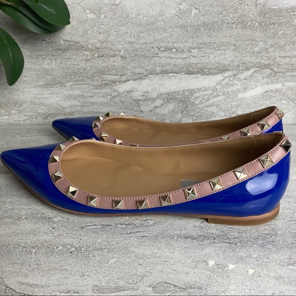 Blue studded flats from Tiudu pointy toe size 38 - Picture 5 of 7